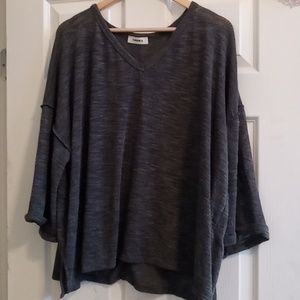 Adorable brand v-neck. Lightweight top. Dark Grey. SIZE medium. Extremely comfor